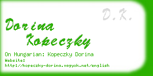 dorina kopeczky business card